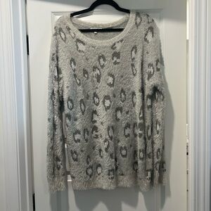 Grace and lace fuzzy sweater